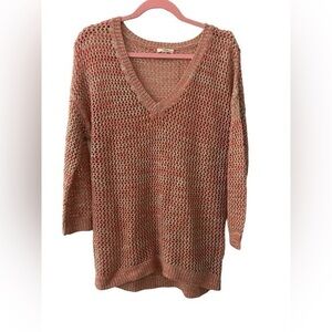 Calson‎ Open Knit Relaxed Fit V-neck Sweater Size Medium